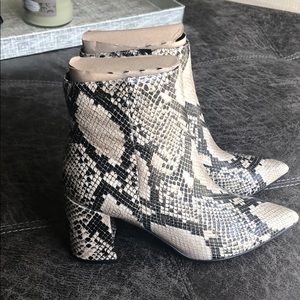 Marc Fisher Snakeskin Retire Booties